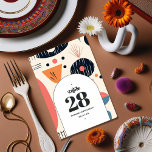 Retro Typografie en Patroon Kaart<br><div class="desc">Verhoog uw evenementendecor met deze stijlvolle geïnspireerde tafelnummerkaart. Met een uniek retro patroon en gedurfde typografie combineert dit ontwerp klassieke charme met moderne flair. Perfect voor bruiloften, dinerfeesten of een speciaal evenement, deze tafelnummers voegen een vleugje nostalgie en elegantie toe aan uw tafelinstellingen. Het tijdloze ontwerp zorgt voor een naadloze...</div>
