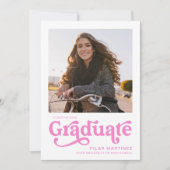 Retro typografie foto 2023 afstudeerfeest kaart (Voorkant)