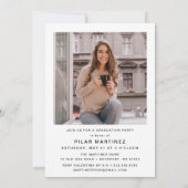 Retro Typografie Foto 2023 Graduation Party Kaart (Achterkant)