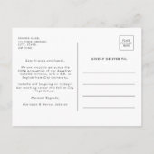 Retro Typografie Foto Afstuderen Aankondigingskaart (Achterkant)