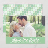 RETRO TYPOGRAFIE FOTO DE DATUMAANKONDIGING OPSLAAN KAART (Voorkant / Achterkant)