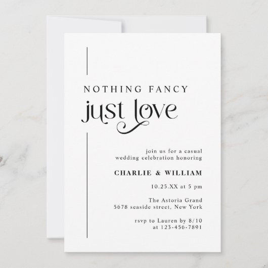 Retro Typografie Foto QR Code Bruiloft Kaart (Voorkant)