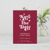 Retro Typografie Foto Trouw Save The Date Aankondiging (Staand voorkant)