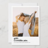 Retro Typografie Fotografie Cadeaubon (Voorkant)