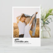 Retro Typografie Fotografie Cadeaubon (Staand voorkant)