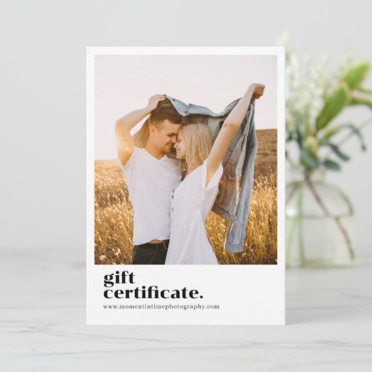 Retro Typografie Fotografie Cadeaubon (Staand voorkant)