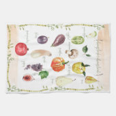  Retro Typografie Fruit & Groenten Theedoek (Horizontaal)