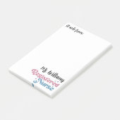 Retro Typografie Geregistreerde Verpleegkundige No Post-it® Notes (Schuin)