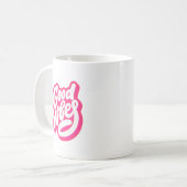 Retro Typografie 'Good Vibes' Koffiemok (Voorkant links)