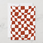 Retro Typografie Groovy Merry Christmas Foto Feestdagenkaart (Achterkant)