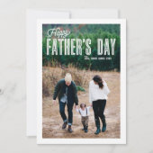 Retro Typografie Happy Vaderdag Kaart (Voorkant)