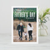 Retro Typografie Happy Vaderdag Kaart (Staand voorkant)