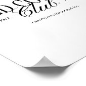 Retro  typografie 'Iced Coffee Club' Custom Poster (Hoek)