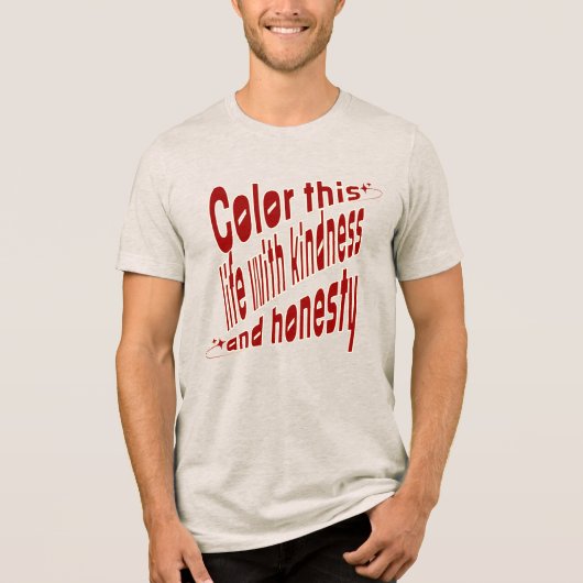 Retro Typografie Inspirerend Tri-Blend Shirt (Voorkant)