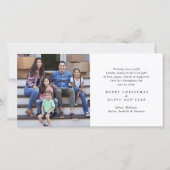 Retro Typografie Kerst & Nieuwjaar Vier Foto Feestdagenkaart (Achterkant)