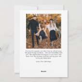 Retro Typografie Kerstfotofeestdag Kaart (Achterkant)