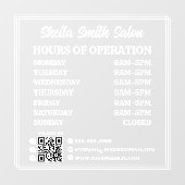 Retro Typografie Leuke openingstijden bedrijf Raamsticker (Vel)