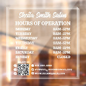 Retro Typografie Leuke Zakelijke Openingstijden Raamsticker (Vel 2)