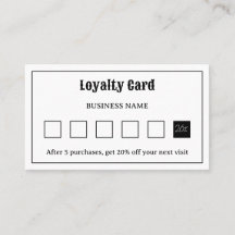 Retro typografie logo loyaliteitskaart