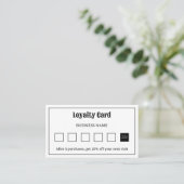Retro Typografie Logo Loyalty Kaart (Staand voorkant)