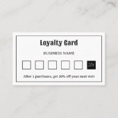 Retro Typografie Logo Loyalty Kaart (Voorkant)