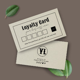  Retro Typografie Logo Loyalty-kaarten Klantenkaartje