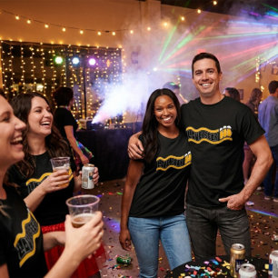 Retro typografie 'Love Beer' matching T-shirt voor