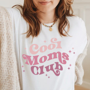Retro typografie mama geeft moeder kleurrijk plezi t-shirt