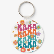 Retro typografie Mama Mama Bloem Smiley Face