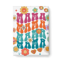 Retro typografie Mama Mama Bloemendruppel Gezicht