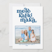 Retro Typografie Mele Kalikimaka kerstfoto Feestdagenkaart (Voorkant)