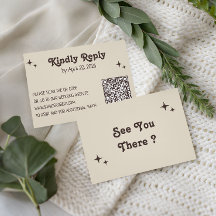 Retro Typografie Minimalistische QR Code Huwelijk