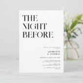 Retro Typografie Modern Photo Rehearsal Dinner Kaart (Staand voorkant)