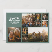 Retro typografie moderne multi foto feestdagenkaart (Voorkant)