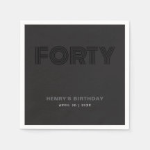 Retro typografie moderne zwarte 40e verjaardag