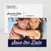 RETRO TYPOGRAFIE | NEEM DE DATUM-BRIEFKAART OP AANKONDIGINGSKAART (Voorkant / Achterkant)