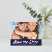 RETRO TYPOGRAFIE | NEEM DE DATUM-BRIEFKAART OP AANKONDIGINGSKAART (Staand voorkant)