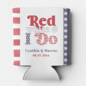 Retro Typografie op 4 juli - Weddenschap Blikjeskoeler (Achterkant)