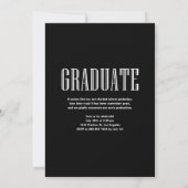 Retro typografie overlay foto afstuderen kaart (Achterkant)
