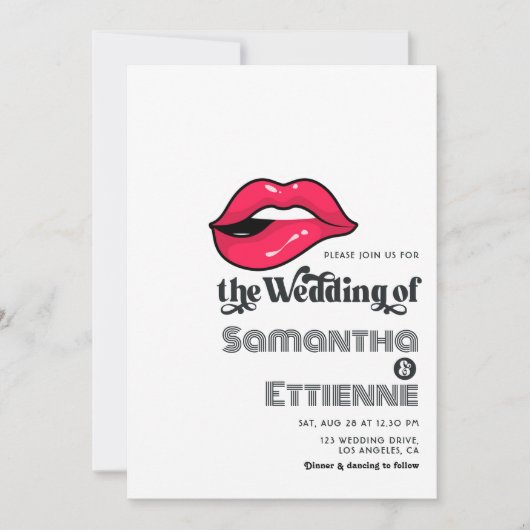Retro  Typografie Pop Art Wedding Kaart (Voorkant)