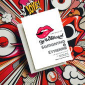 Retro  Typografie Pop Art Wedding Kaart