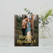 Retro Typografie Prettige feestdagen Foto (Staand Voorkant)