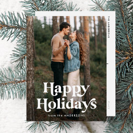 Retro Typografie Prettige feestdagen Foto