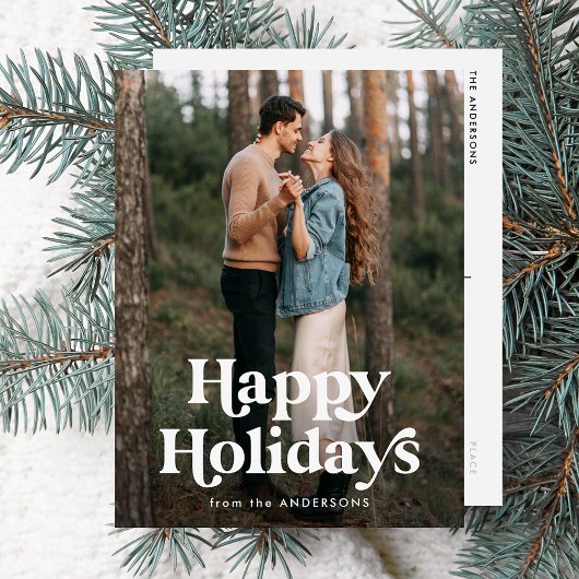 Retro Typografie Prettige feestdagen Foto