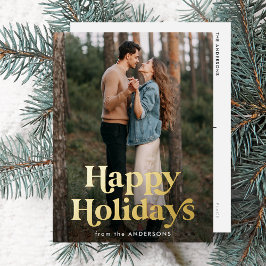 Retro Typografie Prettige feestdagen Foto