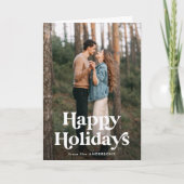 Retro Typografie Prettige feestdagen Foto (Voorkant)