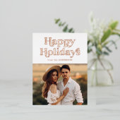 Retro Typografie Prettige feestdagen Foto Roos Gol (Staand Voorkant)