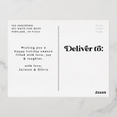 Retro Typografie Prettige feestdagen Foto Roos Gol (Achterkant)