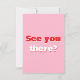 Retro Typografie Reactiekaart RSVP Kaartje