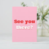 Retro Typografie Reactiekaart RSVP Kaartje (Staand voorkant)